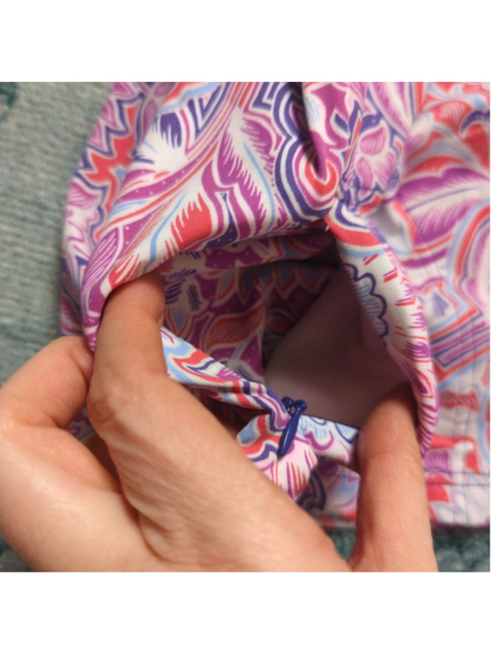 Title Nine Daring Diamalete Tech Dress - M - Purple Floral Paisley Travel - Picture 12 of 16